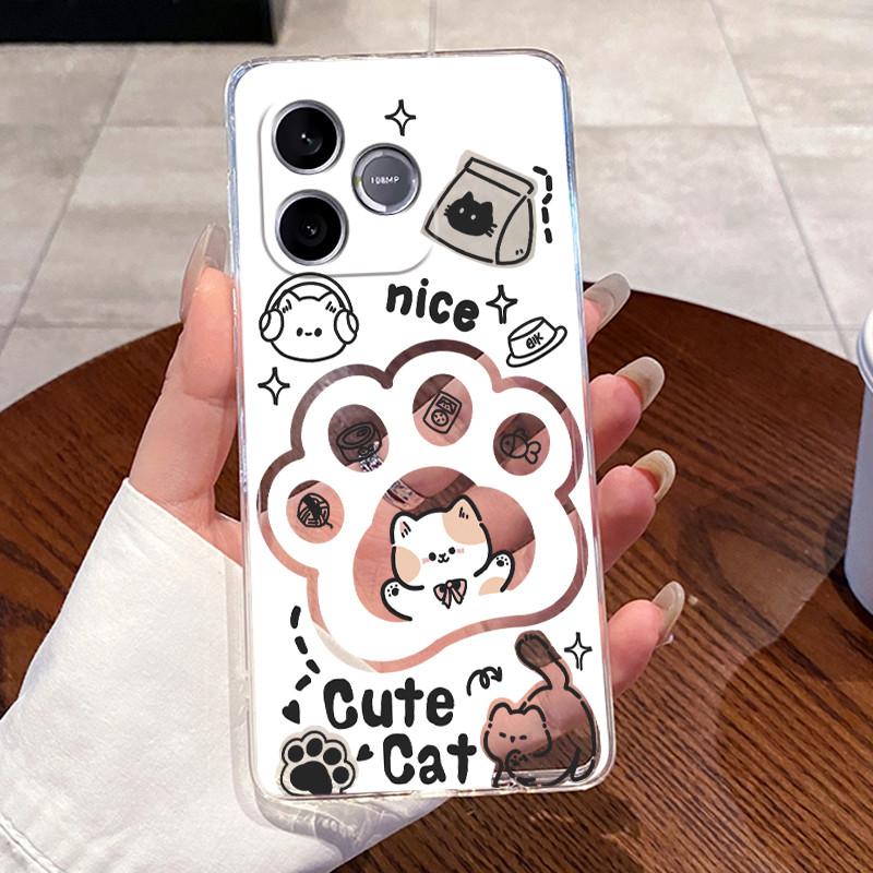 Jelly Casing For Honor 600 Lite / Honor 500 Smart 5G Clear Silicone Soft TPU Back Cover Cute Cat Rabbit Heart Protective Case