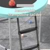 Trampoline Ladder 3 Steps Wide Trampoline Ladder Kit Safety Heavy Duty Steel 16FT Trampoline Replacement Accessories