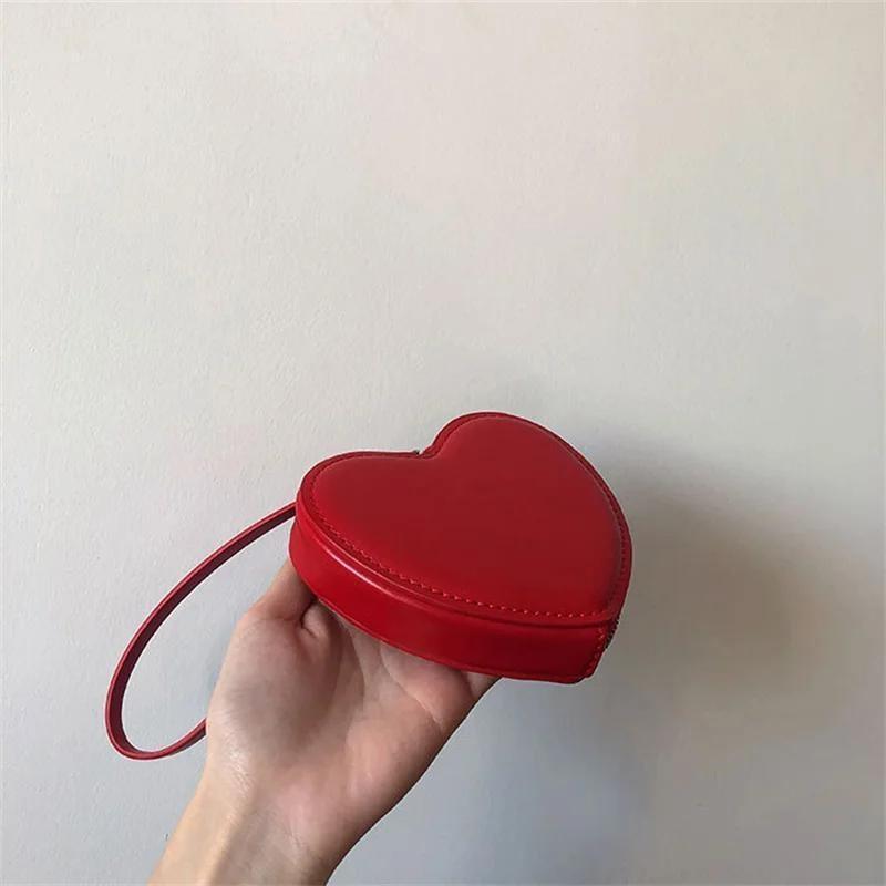 Womens Wallets for Women Purses for Girls Kawaii PU Leather Heart Bag