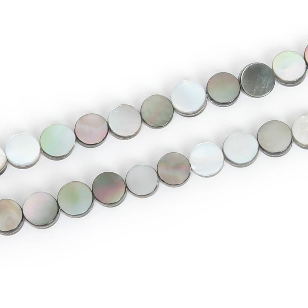 39cm Natural Black Disc Pearl Beads for Jewelry Making DIY Bracelet Necklace Earring