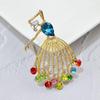 1Pcs Cute Sweet Pins Colorful  Ballet Girl Brooches For Women Temperament Dance Girl Corsage Jewelry Accessories Gift