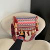 Wavy Pattern Tassel Single Shoulder Underarm Bag Ethnic Style Women Gift Fashion