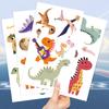 10 Blatt Dinosaurier Tattoo Aufkleber Glitzer Material Cartoon Party Langanhaltend Wasserdicht Temporäre Tattoo Aufkleber