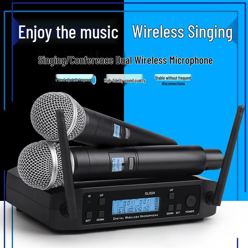 

Двойной беспроводной ручной микрофон GLXD4 для сцены и домашних выступлений