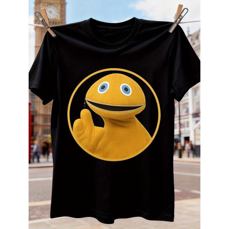 Zippy Rainbow TV Series Retro Iconic Character T-Shirt - Nostalgic TV Show Print, Casual Round Neck Short Sleeve Tee, Machine Washable for All-Season