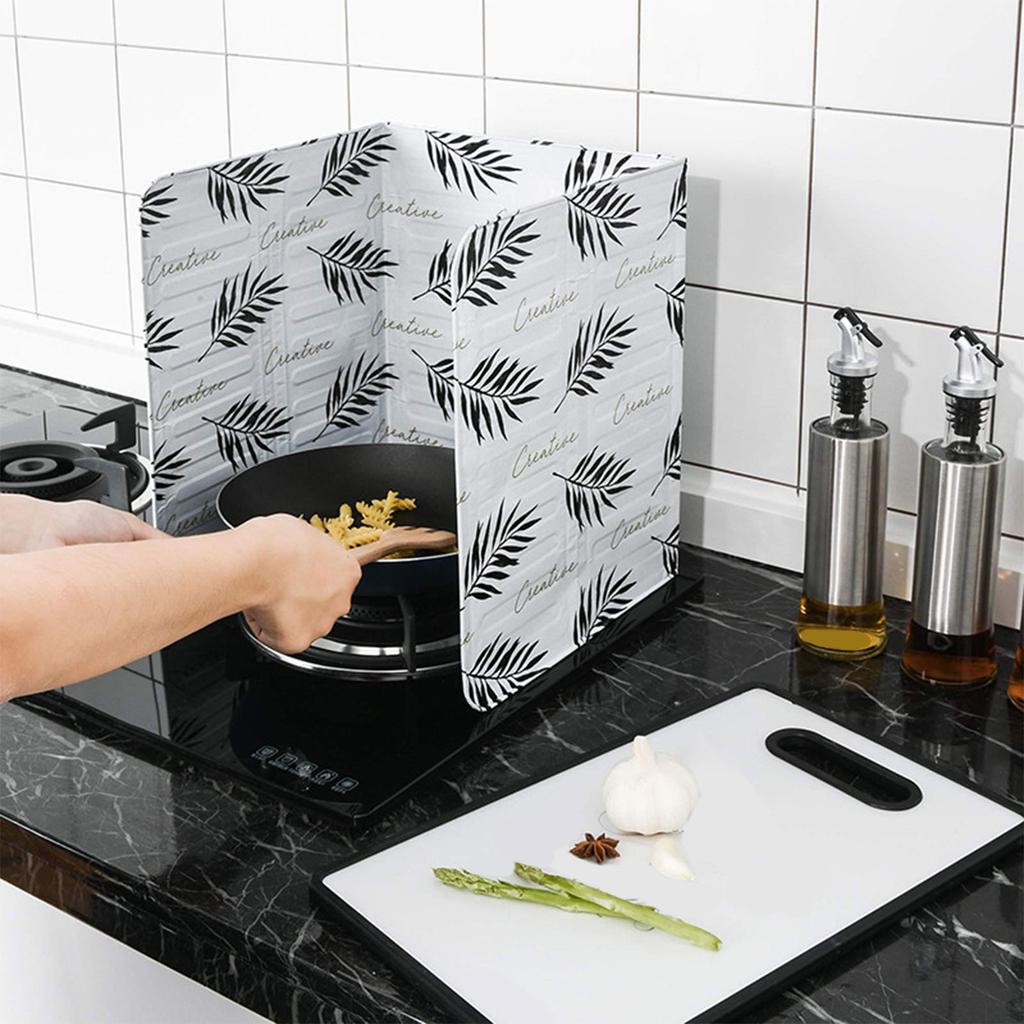 Aluminum Foil Oil Barrier Kitchen Cooking Non Splashing Baffle Plate Non Splatter Board