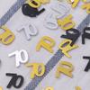 1200Pcs Anniversary Confetti Number 70 Reusable Sequins for Invitations Wrapping Paper Party Decor Golden Silver Black