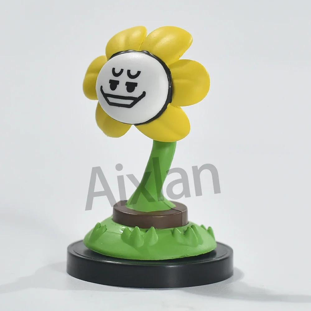 Aixlan UNDERTALE Figure Flowey Sans Q Version PVC Action Figure Amine Birthday Gift Collectible Figurine