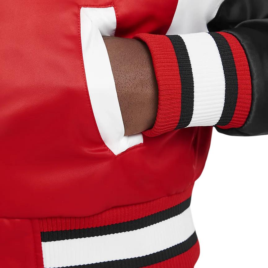 Nike Color Block Long Sleeve Jacket With Animal Embroidery On The Back Kids jackets Red DV3103-657