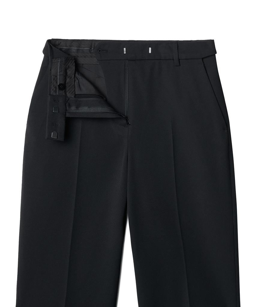 MUSINSA STANDARD WOMAN Women'S Heavyweight Fleece-Lined Wide Hidden Elastic Waist Slacks [Black]