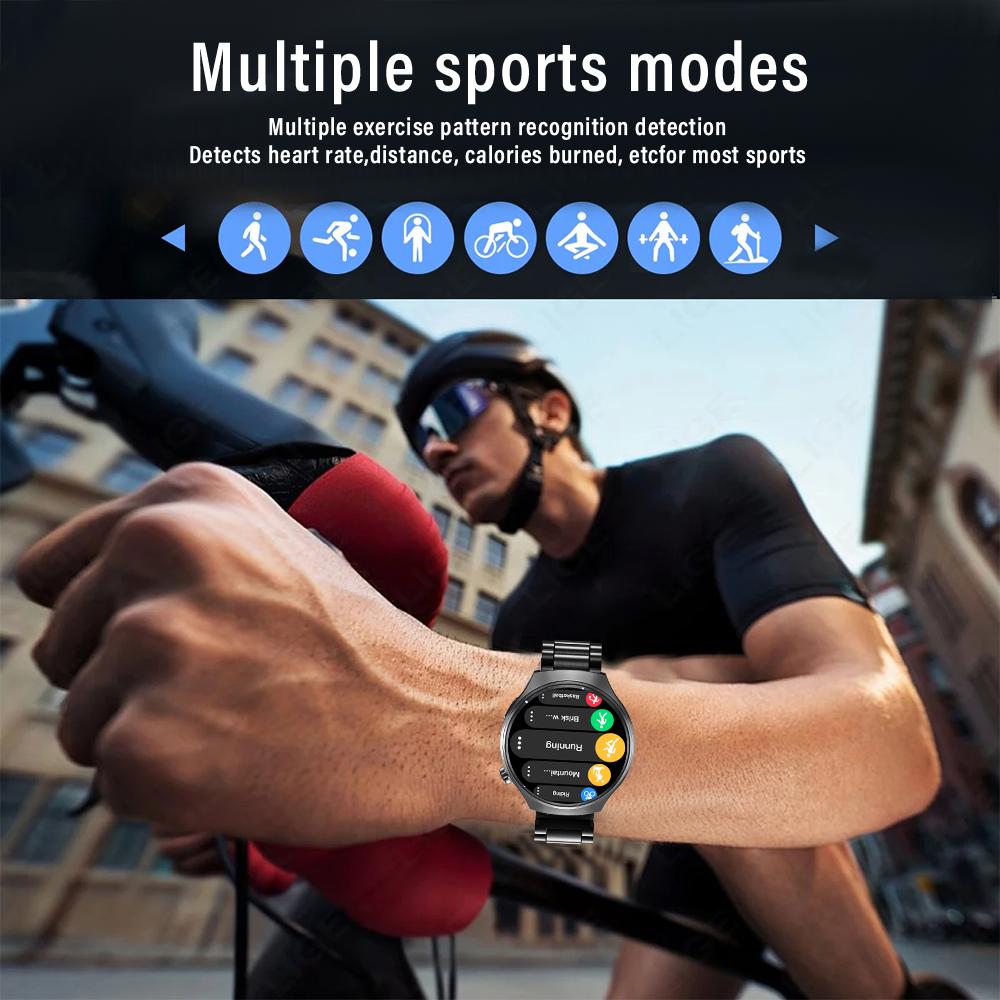 New Smart Watch for Men Full Touchscreen Bluetooth Call Sports Fitness Smart Wristwatch Holiday Gift
