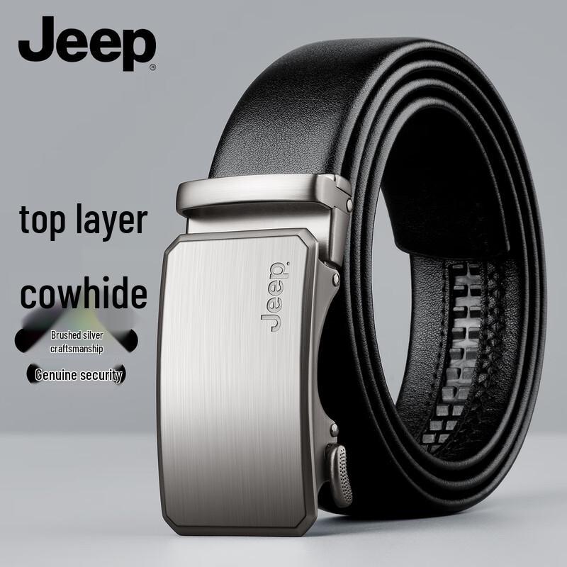 JEEP Men s Leather Automatic Buckle Belt 110cm - 125cm