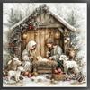 Nativity Printed Cross Stitch Kit DIY 11CT Embroidery Craft Set Home Decor