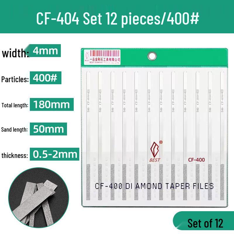 Diamond Electroplated Alloy File Set CF-400 with Carborundum - Free Shipping