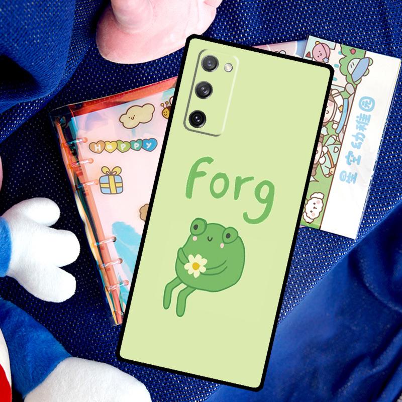 Cute Cartoon Frog Case For Samsung Galaxy S26 Ultra S25 S23 S22 S21 S24 Ultra S10 S20 Plus S25 FE Cover Funda
