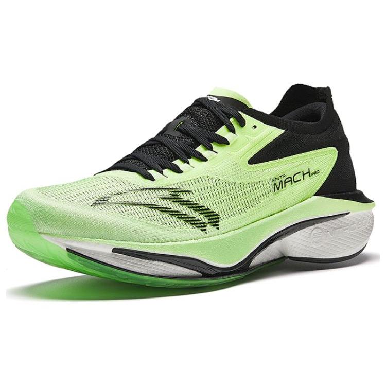 New Anta MACH Mach 4.0 Cushioned Slip-Resistant Low-Top Running Shoes Men's Green Black 112425584-5