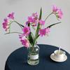 Artificial Cymbidium Orchid Flower Bendable Faux Orchid Plant for Home Office Indoor Tables Centerpieces Decoration