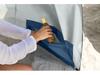 2.4m Dual-Use Outdoor Umbrella Tent with Mesh Window, Portable Beach & Fishing Shelter, Silver-Coated for Sun Protection