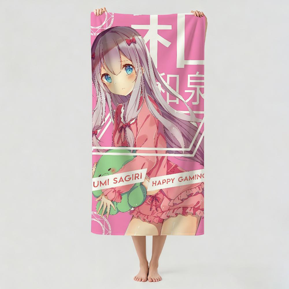 Anime cute I-Izumi S-Sagiri Towel Drying Bath Towel Applicable To Light Swimming Camping Yoga Beach Out