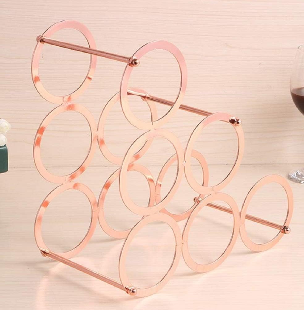 Anberotta Wine Rack, Wine Holder, Holds 6 Bottles of Wine or Champagne, Storage Case, Stand, Interior Decor, N-W63