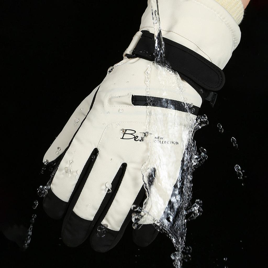 Ski Gloves Winter Warm Touchscreen Waterproof Snowboard Riding Gloves With Thick Fleece Lining Anti-Slip for Women Men 1 Pair