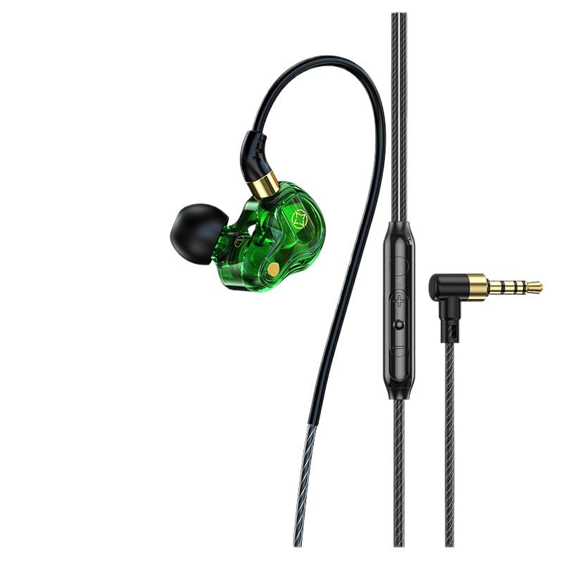 

Проводные наушники 3,5 мм, 8 мм, двойная динамическая катушка, HiFi Bass, стереонаушники, спортивные игровые наушники-вкладыши с микрофоном 3.5mm зелёный