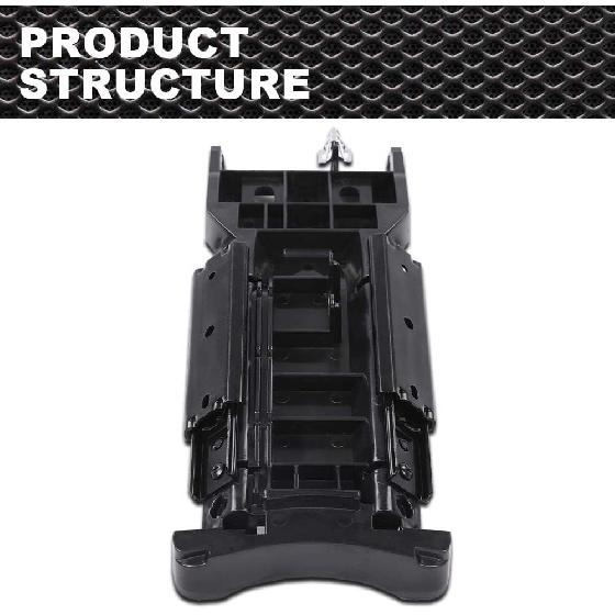 CNNELL New Black Center Console Lid Armrest Sliding Mechanism Compatible with Honda Civic 2006-2011