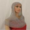 Medieval Aluminium Butted Chainmail Hood with Rings At the Edges 10 Mm 16 Gauge Golden Style Battle-ready Chainmail Woman Hood Coif