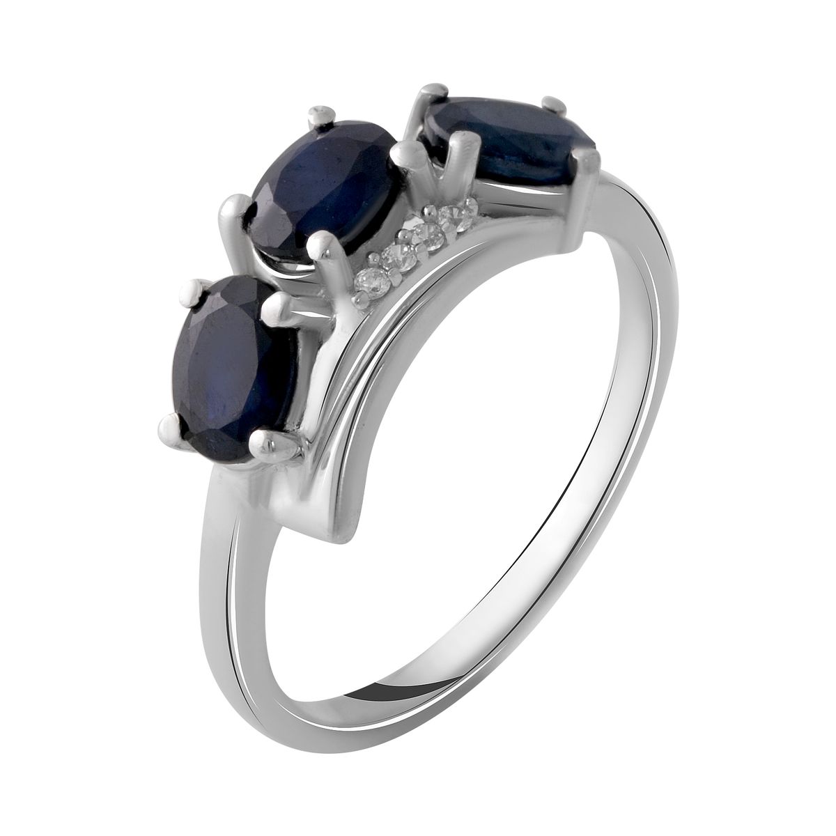 

Срібна каблучка з натуральним сапфіром 1.76ct, вага виробу 2,39 гр (2050353) 17.5 сапфіровий