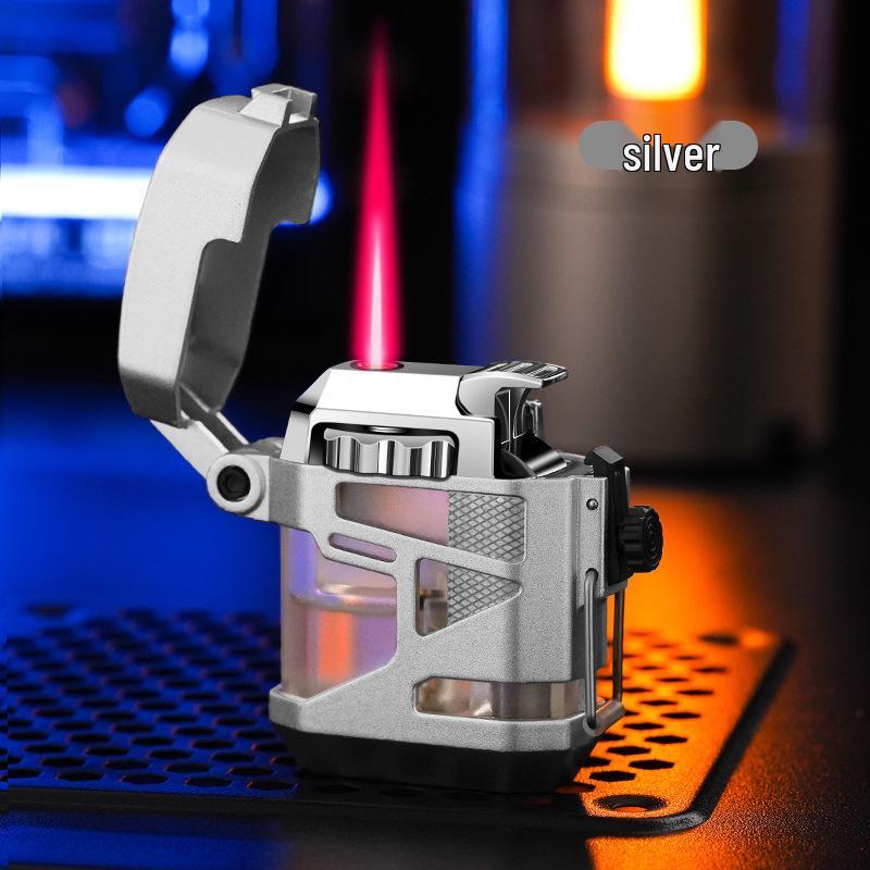 Oupao 921 Windproof Transparent Luminous Mecha Lighter