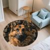 German Shepherd pattern round rug,Carpet Rug for Living Room Bedroom  Playroom ,Non-slip Floor Mat,Holiday Gifts and Birthday Gifts.