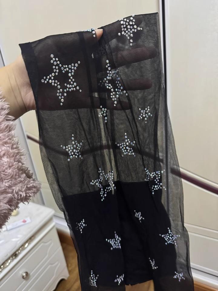 Y2K Diamond Star Stockings Rhinestone Bling Sexy Women Pantyhose Thigh High Stockings Jk Lolita Cosplay Underwear Pantyhose