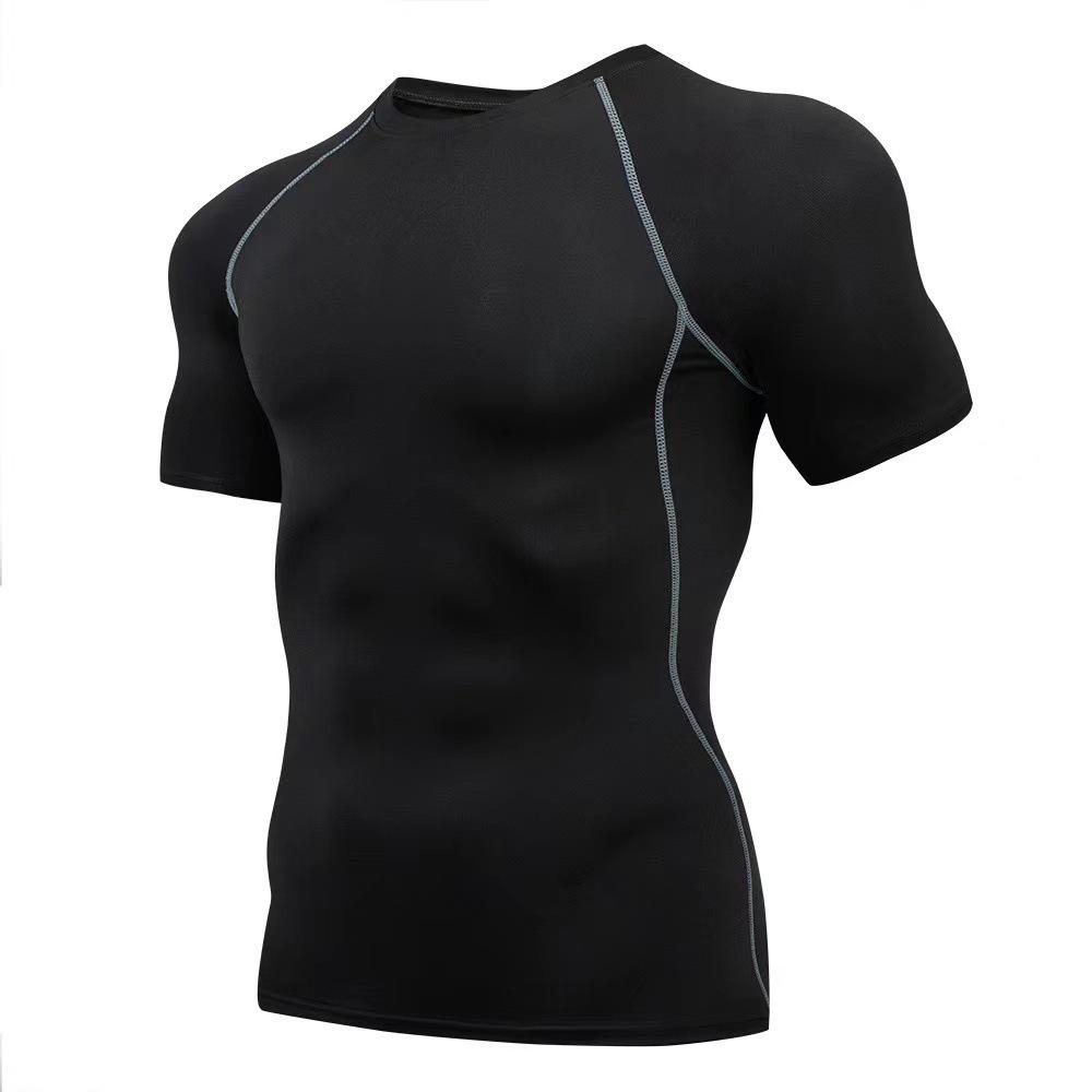 Men's Quick-Dry Breathable Sportswear Set - Tight-Fit, Long-Sleeve Base Layer for Outdoor Running & Training.