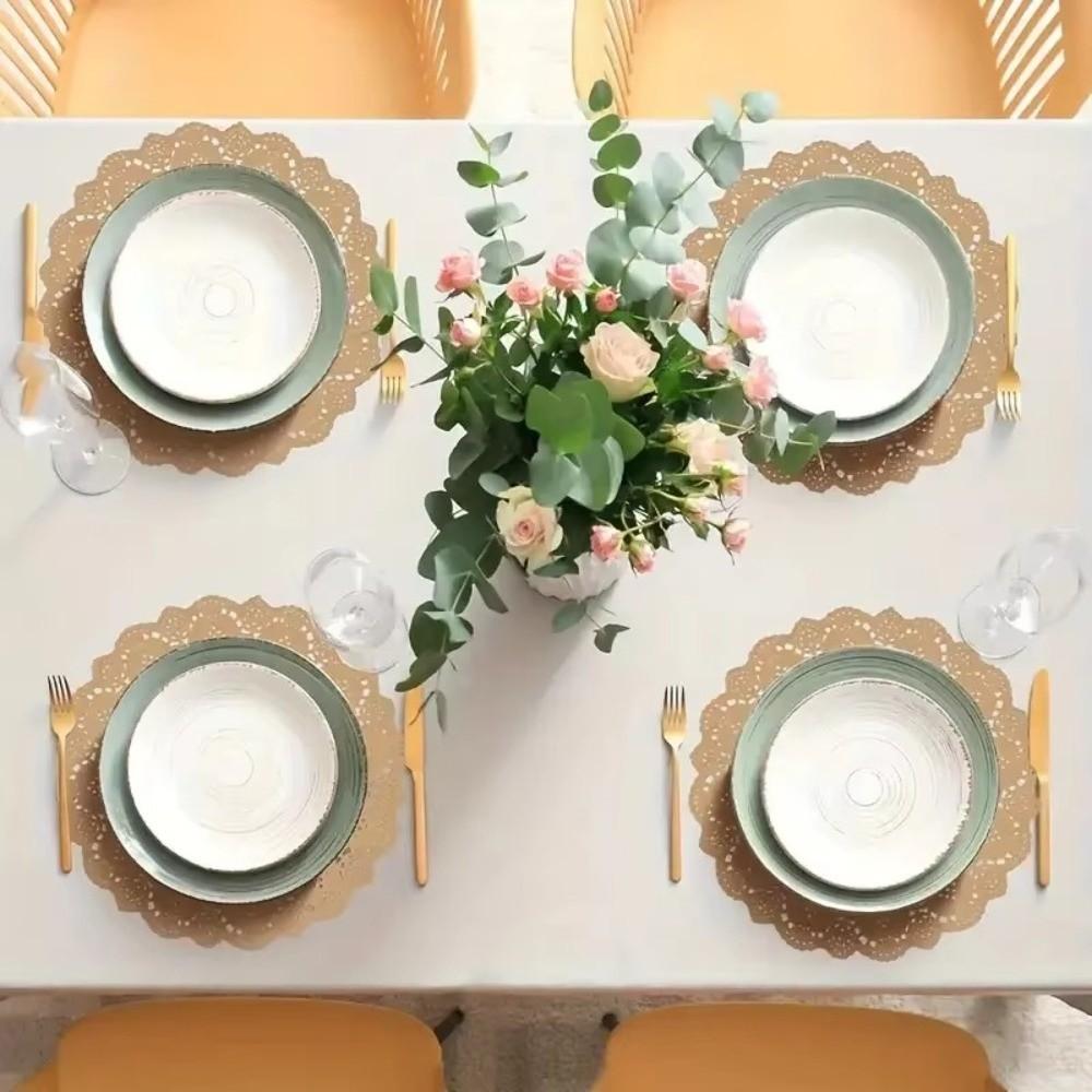 Baking Grade Paper Disposable Placemats Kraft Paper Dessert Baking Pad  Birthday Celebration