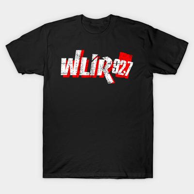 Asian Size Men Print T-shirt Wlir Radio Station Classic No-Cut Heat Transfer Print Cotton Tshirt