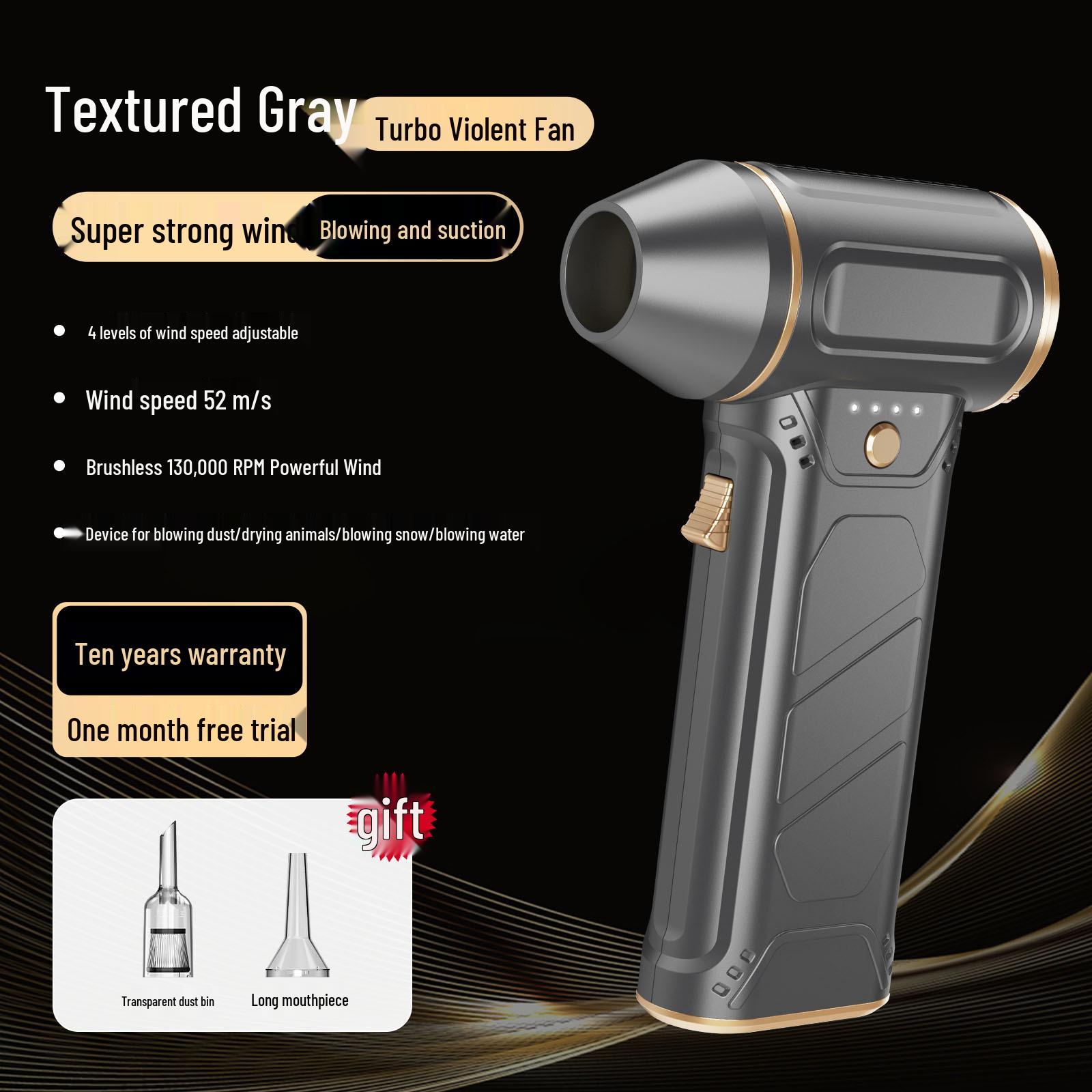 

High-Speed 130,000 RPM Handheld Mini Fan & Portable Vacuum Cleaner with Brushless Motor