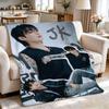 Stylish Man Yellow Jacket Portrait Pattern Blanket Warm Comfortable Fleece Blanket For Living Room Office Nap Lightweight Home Decor Halloween Gift