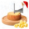 Cheese Grater Cutter with Stainless Steel Sharp Blade Solid Wood Base Ergonomic Cheese Curler Chocolate Slicer Butter Grater Kitchen Tool
