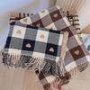 Liangsu Women's Faux Cashmere Heart Plaid Scarf