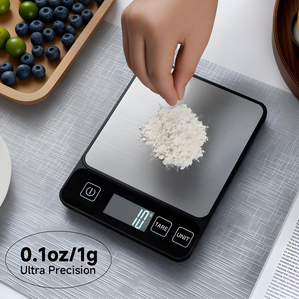 Digital Kitchen Food Scale with LCD Display 304 Stainless Steel Kitchen Balance for Fitness Baking Weighing