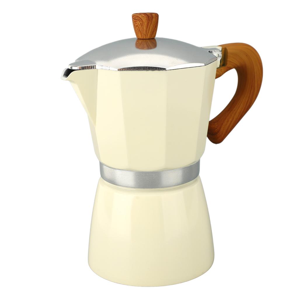 Kaffeekocher für Herdplatte 300ml Aluminiumlegierung Sicher Moka-Kanne für Zuhause Induktionsherd Gasherd