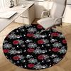 1pc Office Carpet Chair Mats Gothic Roses and Skulls Pattern Perfect for Decorating Office Chairs, Living Rooms, Or Bedrooms