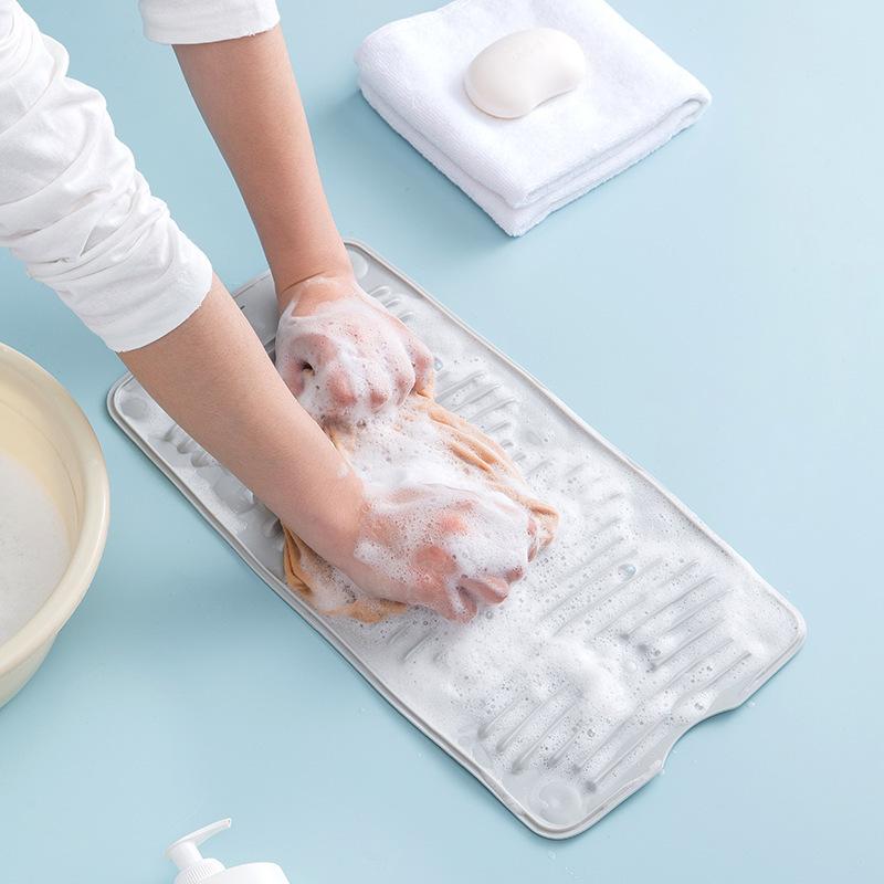Washing Board Portable Household Non-Slip Silicone Washboard Lazy Personal Laundry Socks Small Washboard Laundry Mat
