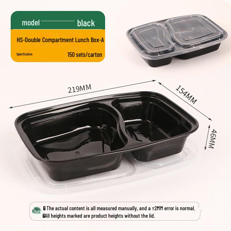Disposable Multi-Compartment Food Containers with Lids