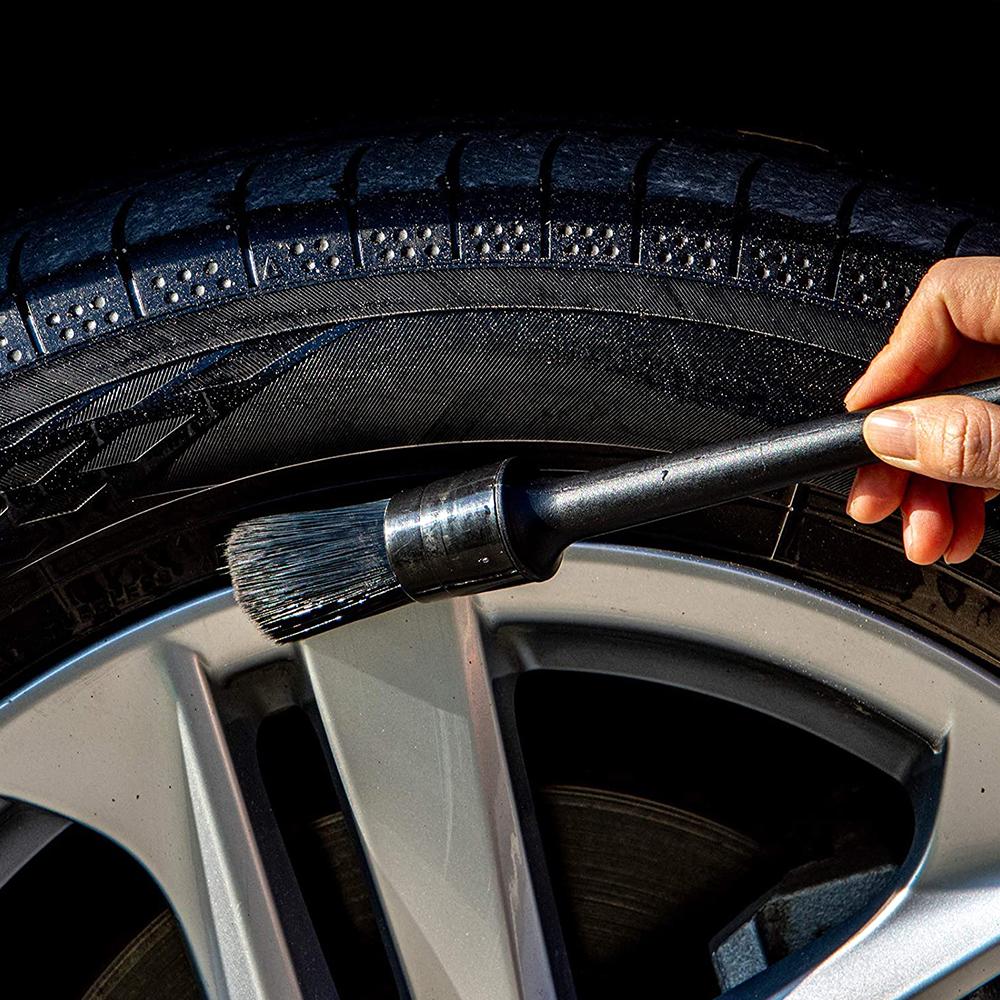 5Pcs Car Detailing Brushes Not Scratching Car Premium Dense Detail Brush Dashboard Air Outlet Wheel Brushes Auto Accessories