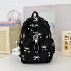 Japanese Bow Bag Female Junior High School Students Cute Joker Large Capacity Backpack Gao Yan College Backpack.