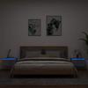 Wall-mounted Bedside Table - Maison Exclusive - RGB LED - Concrete Grey - Set of 2