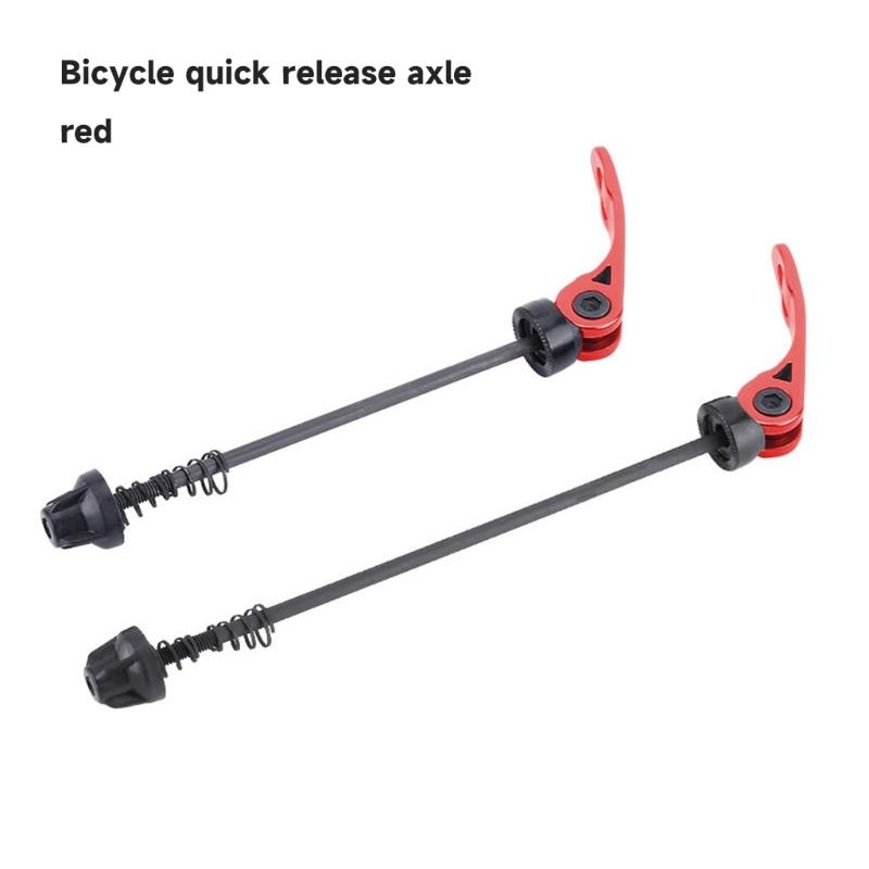 2 Pièces Axes de Roue de Vélo Haute Résistance Ensemble Axes à Blocage Rapide de Vélo Broche Levier Vélo de Montagne Route Moyeux de Roue Broche