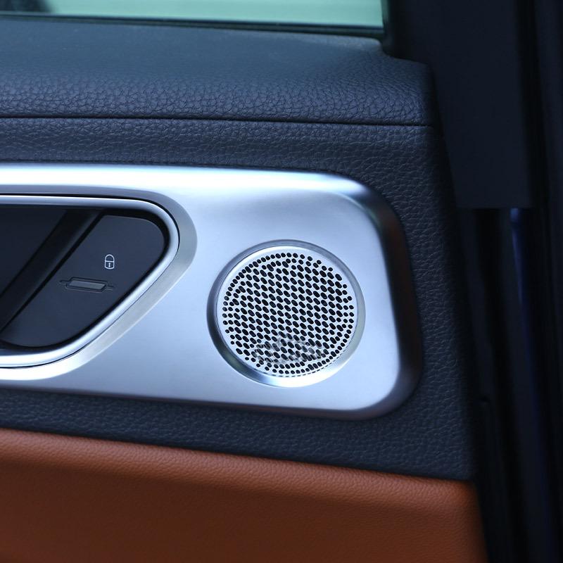 For Alfa Romeo Giulia 2017 2018   Aluminum Alloy Car Door Speaker Cover Trim Sticker Car Interior Accessories