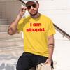I am stupid Leclerc Sticker  New Model Unisexs Shortsleeve crewneck TShirt Classic Casual Multiple Colors and Sizes for Dail